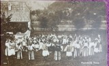 Carte Postala, Hora Romaneasca cu dansatori min costume traditionale, perioada interbelica