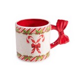 Cana Craciun ceramica multicolora &Oslash; 9 cm x 9,5 H, 400 ml