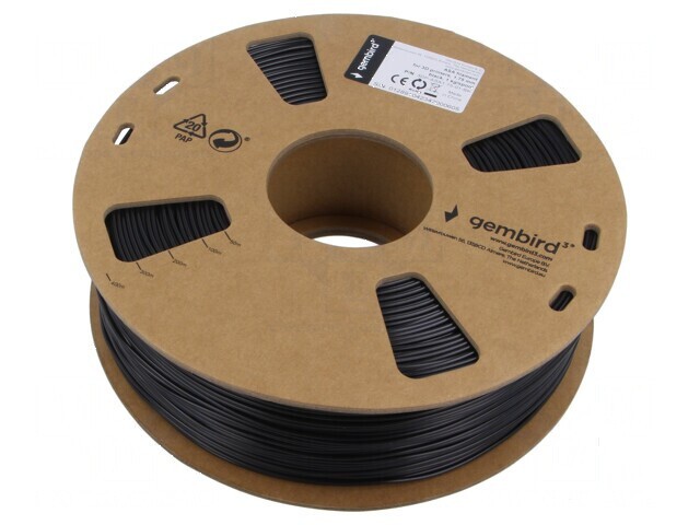 Filament ASA neagră 1,75mm 1kg - 100% compatibil cu imprimantele 3D