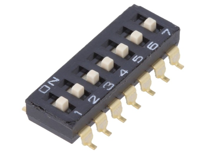 Comutator DIP-SWITCH 7 secțiuni ON-OFF