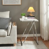 Masa laterala pliabila Alerhavn, alba, 70x49x68 cm, [en.casa]