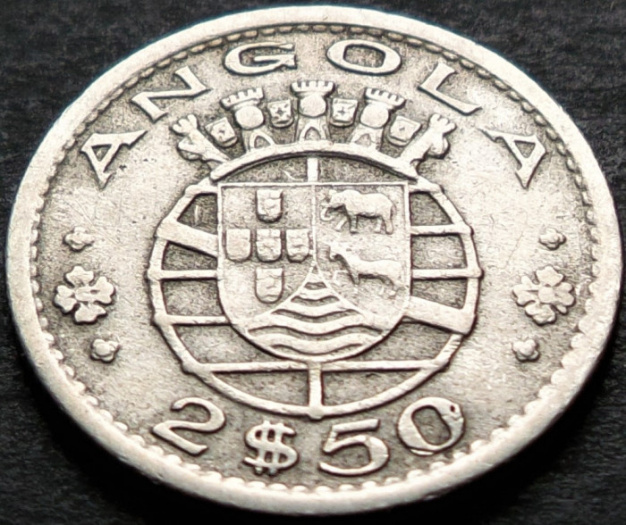 Moneda exotica 2.5 ESCUDOS - ANGOLA, anul 1956 * cod 120