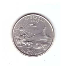 Moneda SUA 25 centi/quarter dollar 2006 P, Nebraska 1867, stare foarte buna