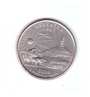 Moneda SUA 25 centi/quarter dollar 2006 P, Nebraska 1867, stare foarte buna foto