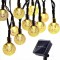 Ghirlanda luminoasa solara tip Glob,cu 50 LED-uri lumina calda de exterior