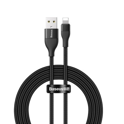 Cablu Date si Incarcare USB / USB Type-C - Lightning Baseus, 1 m, 18W, 2A, Negru CATLYW-G01 foto
