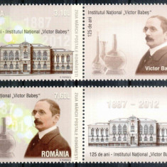 Romania 2012, LP 1947 c, Ziua Marcii, Victor Babes, seria cu viniete dr., MNH!