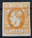 Romania 1869 - Carol l cu Favoriti,5 bani