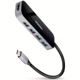 Hub USB AXAGON HMC-6H4A, Cablu USB-C