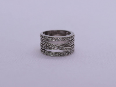 Inel argint cu zirconii (AM39) foto