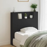 Cumpara ieftin Tăblie cu dulap și LED, negru, 100x16,5x103,5 cm