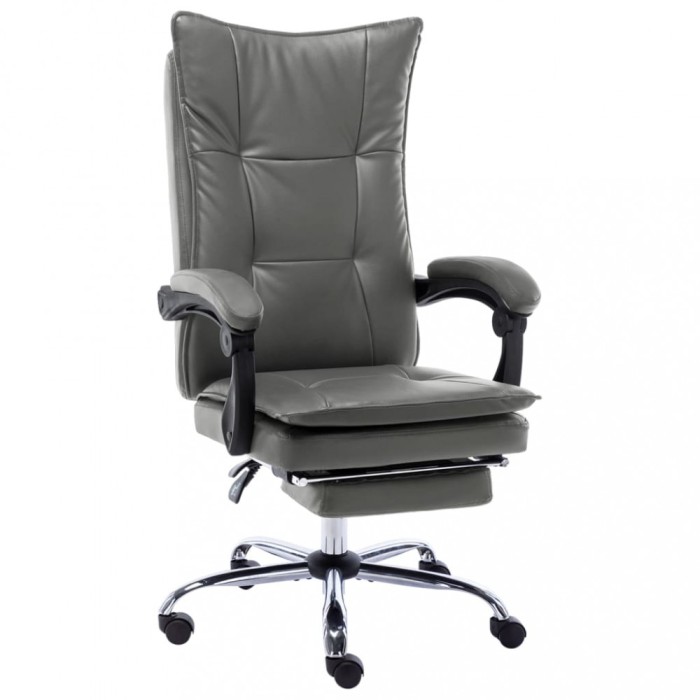 vidaXL Scaun de birou, antracit, piele ecologică