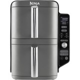 Friteuza cu aer cald Ninja SL400EU Double Stack XL, 9.5 l, 2470 W, 6 programe, Gri