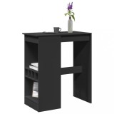 Cumpara ieftin Masă de bar cu raft, negru, 90x47,5x103,5 cm, lemn prelucrat