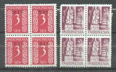 Indonesia 1950 Usuals, RIS overprint, MH/MNH AG.091 foto