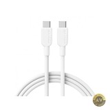 Cablu Date si Incarcare USB-C - USB-C Anker 310 240W 0.9m Alb A81D5H21
