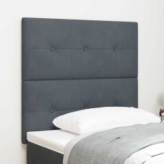 vidaXL Tăblie cap cu lumini cu bandă LED Ajustabil Gri 100 cm Catifea 3338418