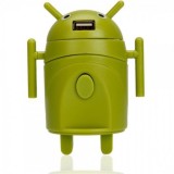 Adaptor de priză multifuncțional stil Android Verde, Oem