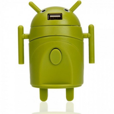 Android Style Multi-Function Power Plug Adaptor Green foto