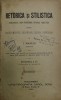 Retorica si Stilistica I. Manliu 1891, Lito-Tipografia Carol Gobl, Carte Veche, Legatura Cartonata