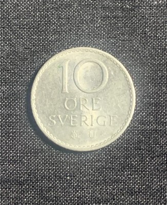Moneda 10 ore 1969 Suedia foto