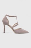 Answear Lab pantofi cu toc culoarea gri