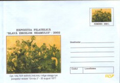 Intreg pos plic nec 2002 - Expozitia filatelica-Slava Eroilor Neamului foto