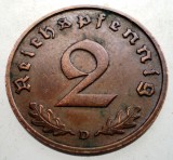 7.275 GERMANIA 2 REICHSPFENNIG 1936 D RARA