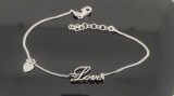 Cumpara ieftin Bratara Argint 925 Infinite Love , Design Romantic cu Inima E i Text Cursiv