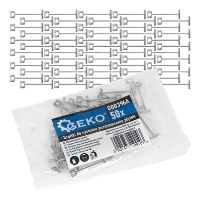 Set stifturi interschimbabile pentru sistemul de nivelare al placilor, 50 bucati, Geko G00396A foto