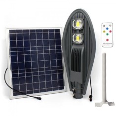 Corp Iluminat 100W 2xCOBLED 50W Solar Senzor, Suport, Telecomanda foto