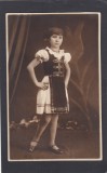 Fotografie tip Carte Postala - 1931 tanara eleganta - atelier foto Technica fost Emil Heiter Petrosani Hunedoara, Necirculata