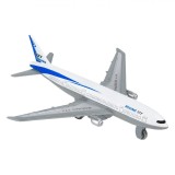 Avion Jucărie Metalic, Boeing 777, Alb Argintiu, 14x14x4cm