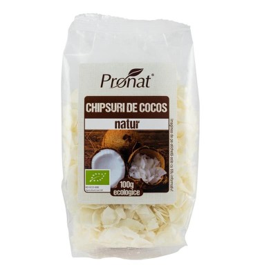 Chipsuri din Nuca de Cocos Natur Bio 100gr Pronat foto