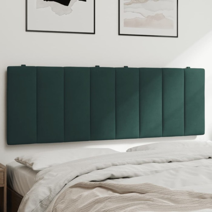 vidaXL Pernă tăblie de pat, Hanko, verde, 140 cm, catifea 374672