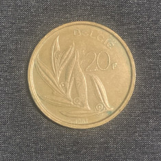 Moneda 20 franci 1981 Belgia