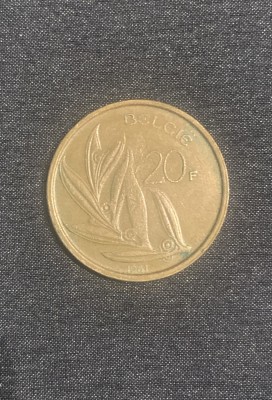 Moneda 20 franci 1981 Belgia foto