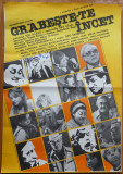 Afisul filmului Grabeste - te incet , 1981 , cu autograf Radu Gheorghe