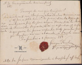 HST 46S Licenta casatorie 1885 sigiliu in ceara protopop Sannicolau Mare Timis