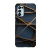 Husa compatibila cu Oppo A76 model abstract shapes on blue wall, Silicon, TPU, Viceversa, Transparent, Carcasa
