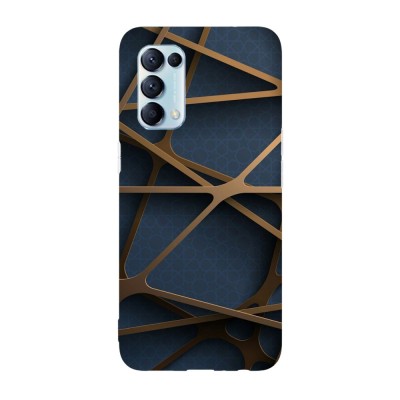Husa compatibila cu Oppo A76 model abstract shapes on blue wall, Silicon, TPU, Viceversa foto
