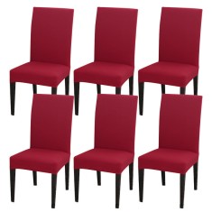 Set 6 huse scaune Rosu foto