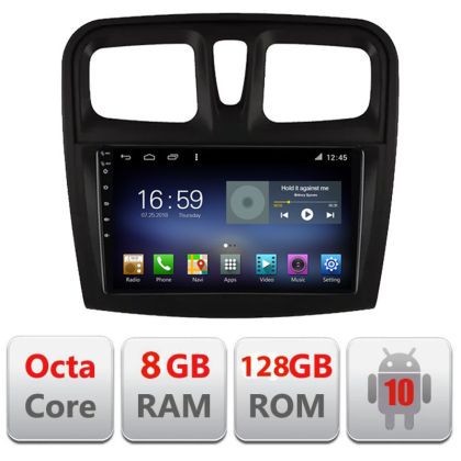 Navigatie Dacia Sandero 2012-2020 var B Android radio gps internet 8core 4G 4+32 kit-sandero-variantb+EDT-E609 CarStore Technology