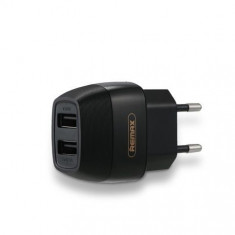 Incarcator Universal 2.1A cu 2 porturi USB (Negru) REMAX Flinc foto