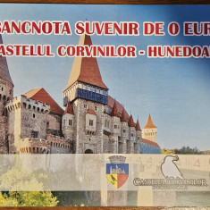 Bancnota suvenir de 0 euro: Castelul Corvinilor - Hunedoara