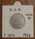 1 leu 1966, RSR / Rom&acirc;nia, &icirc;n cartonaș