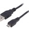 Cablu USB 2.0 A-Micro B 1m Negru