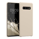 Husa kwmobile pentru Samsung Galaxy S10 Plus, Silicon, Crem, 49028.125, Carcasa