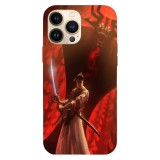 Husa compatibila cu Apple iPhone 15 Pro Max, Viceversa, model Fight me Aku Samurai Jack , Silicon, TPU, Transparent, Carcasa