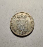 Moneda 120 Grana 1854, Italia, Regatul Napoli, Argint, Piesa Colectie